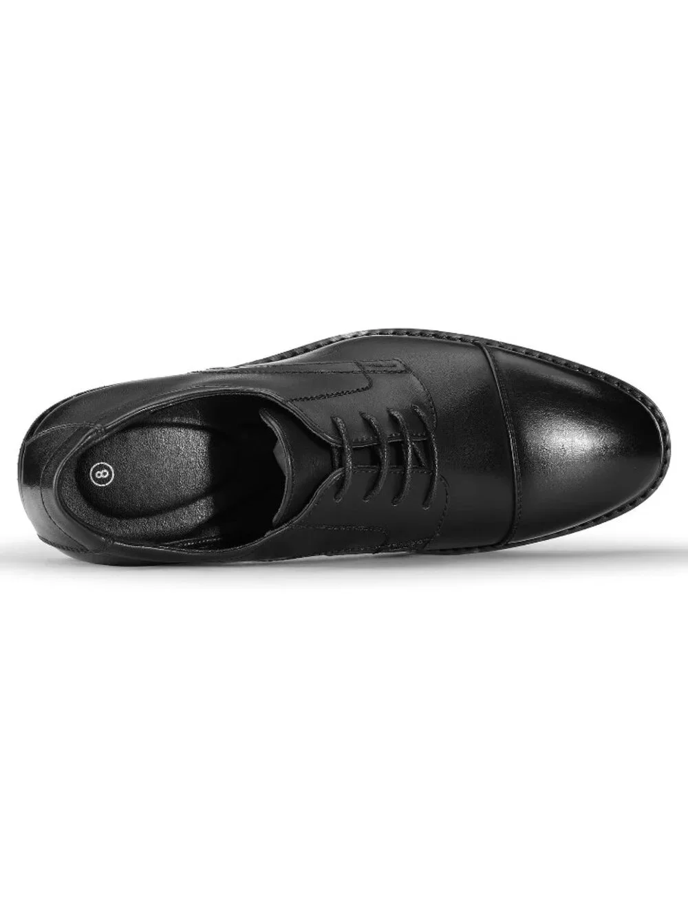 Men Matte Black Wingtip Anti-Slip Durable Sole Business Oxford Derby Dress Shoes